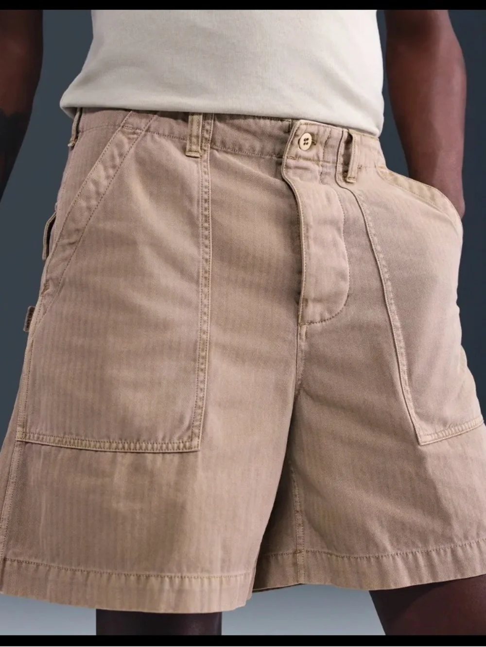 NWT Nike Life Fatigue Kaki Shorts Men's Utility Cargo Cotton Shorts in Tan, 30